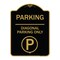 Signmission Parking-Diagonal Parking W/ Parking, Black & Gold Aluminum Sign, 18" x 24", BG-1824-23472 A-DES-BG-1824-23472 - alternate 1